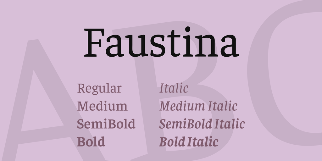 Example font Faustina #1
