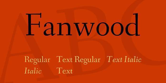 Example font Fanwood Text #1