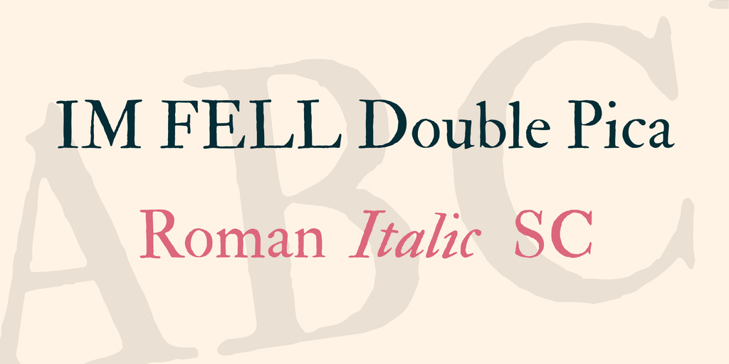 Example font IM Fell Double Pica #1