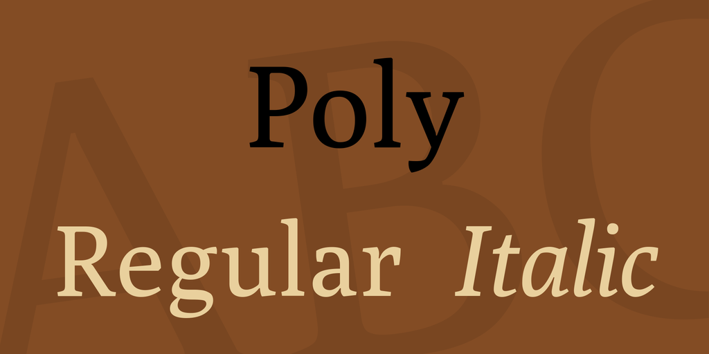 Example font Poly #1