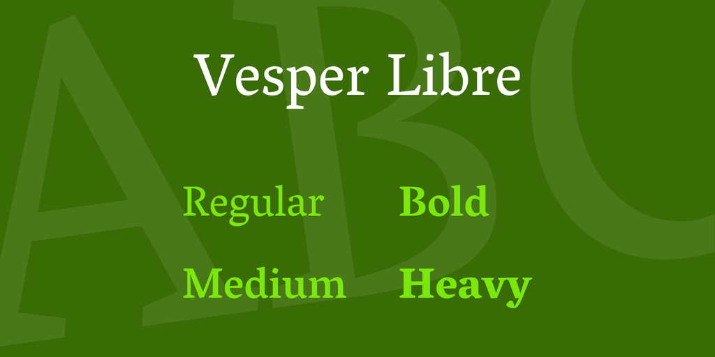 Example font Vesper Libre #1