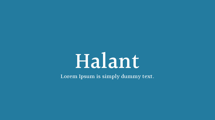Example font Halant #1