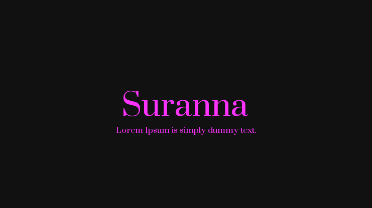 Example font Suranna #1