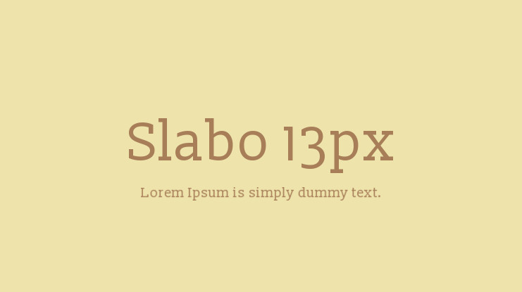 Example font Slabo 13px #1