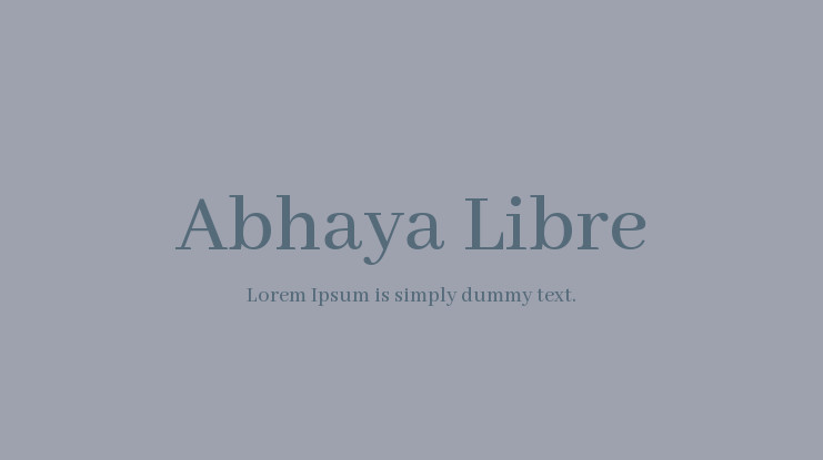 Abhaya Libre Font