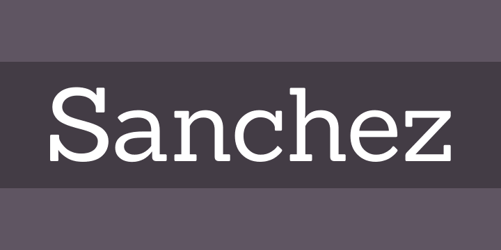 Example font Sanchez #1