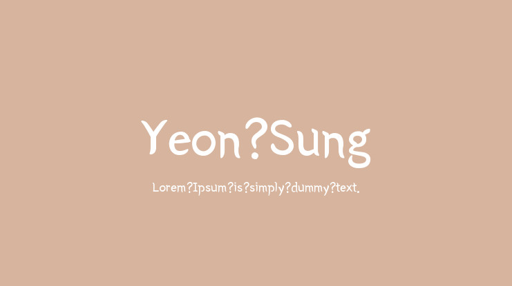 Example font Yeon Sung #1