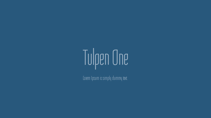 Tulpen One Font