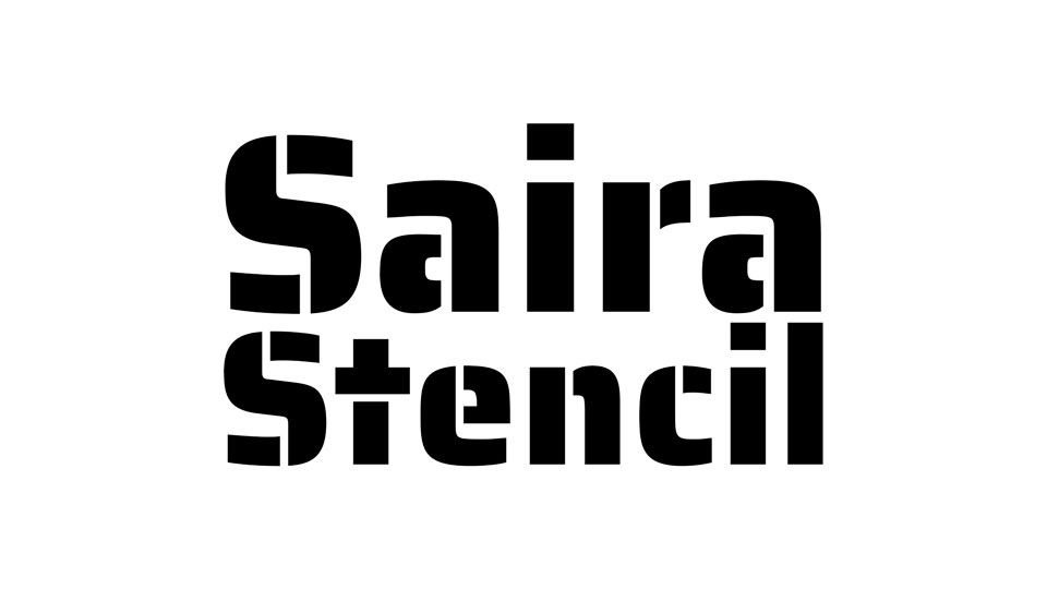 Saira Stencil One Font