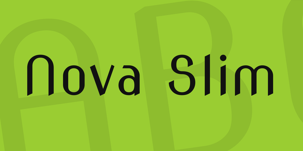 Example font Nova Slim #1