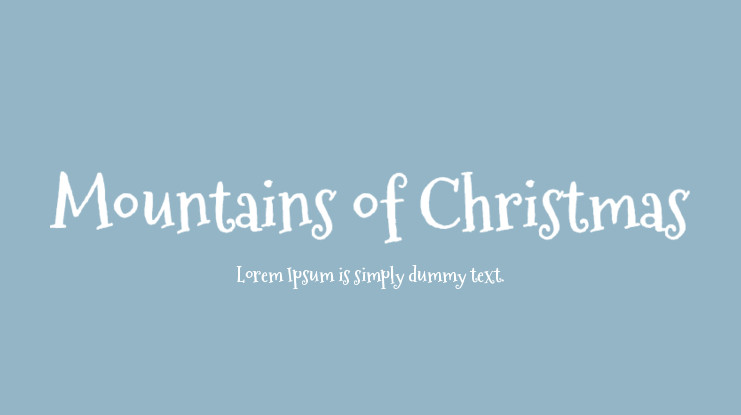 Example font Mountains of Christmas #1