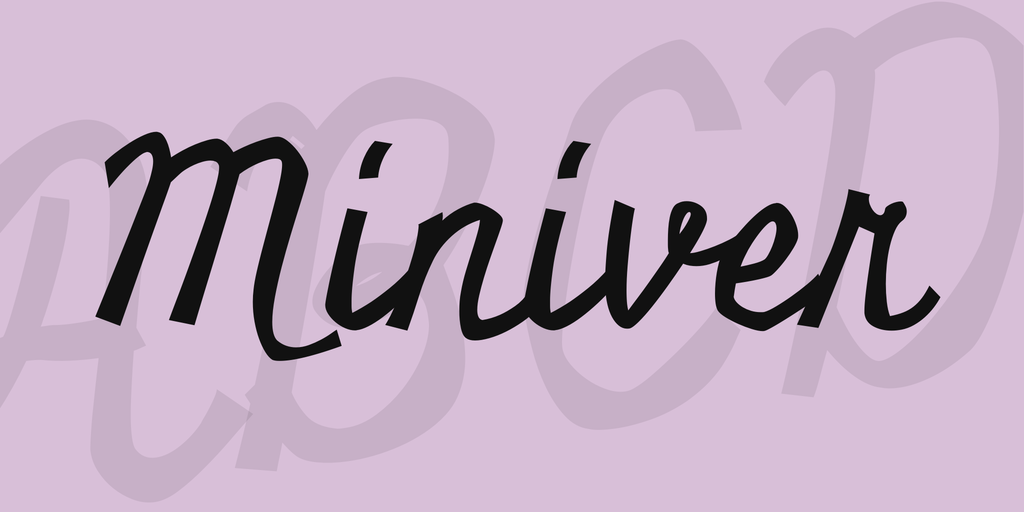 Example font Miniver #1