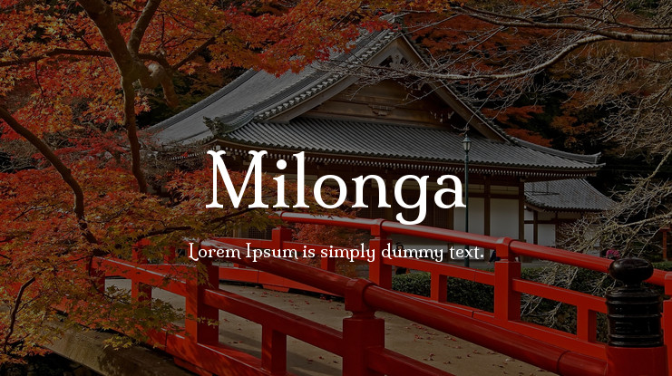 Example font Milonga #1