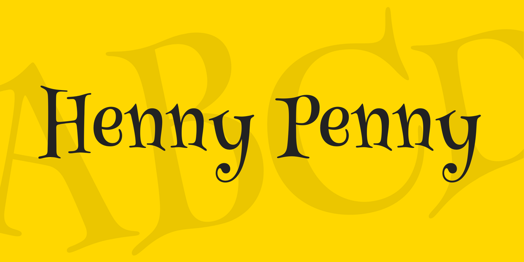 Example font Henny Penny #1
