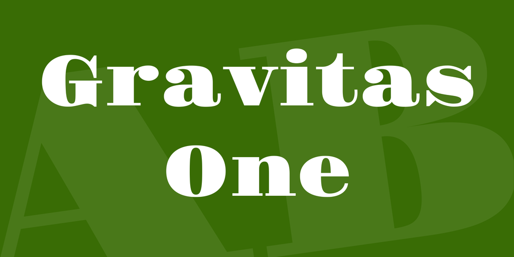 Example font Gravitas One #1