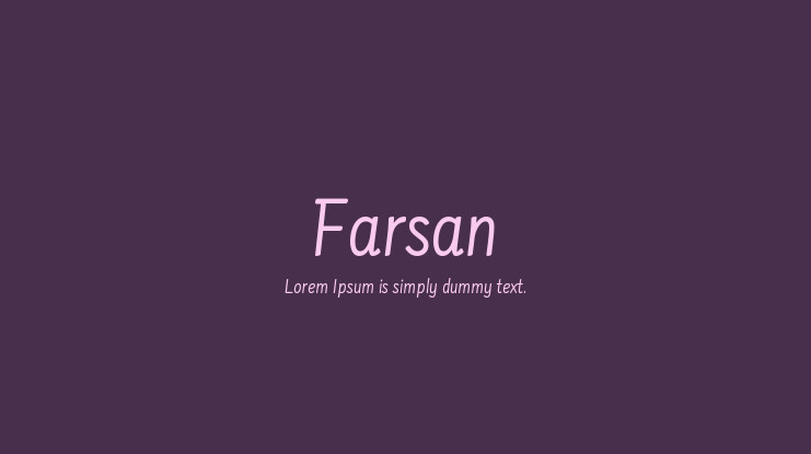 Example font Farsan #1