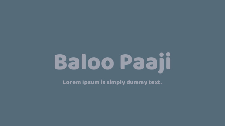 Example font Baloo Paaji #1