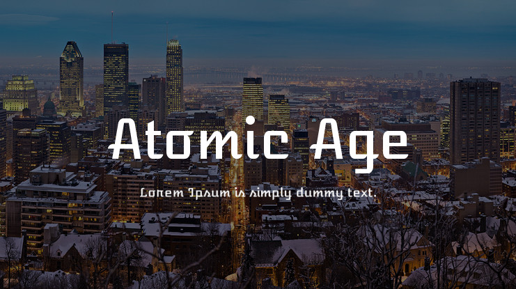 Example font Atomic Age #1