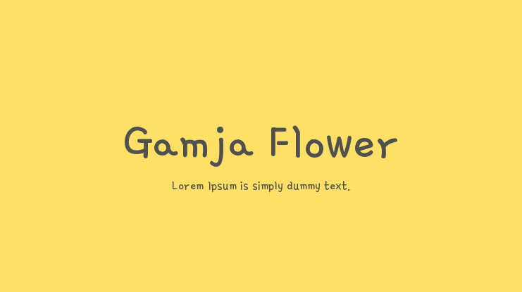 Example font Gamja Flower #1