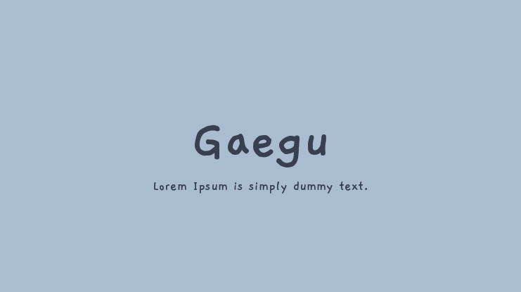 Gaegu Font