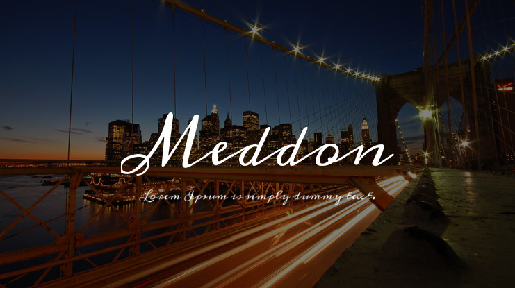 Example font Meddon #1