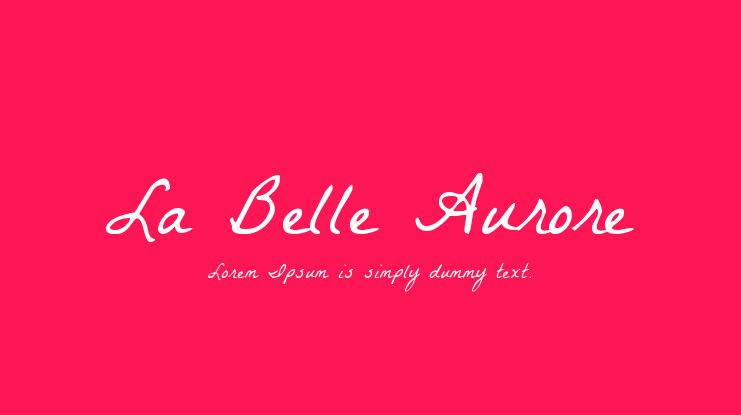 Example font La Belle Aurore #1