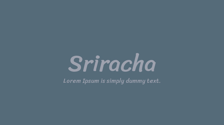 Sriracha Font
