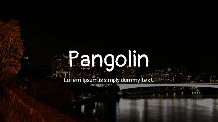 Example font Pangolin #1