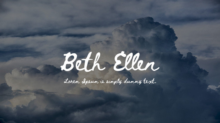 Example font Beth Ellen #1