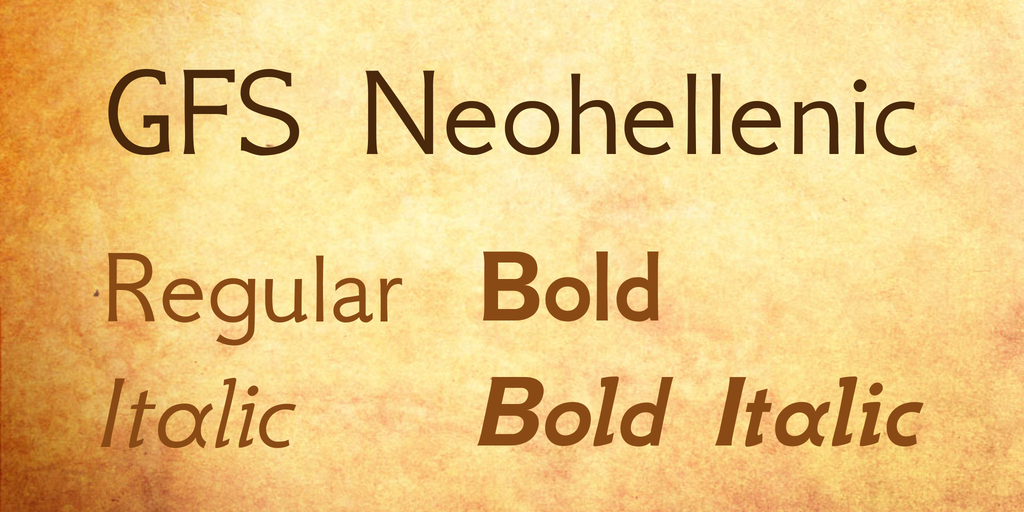 Example font GFS Neohellenic #1