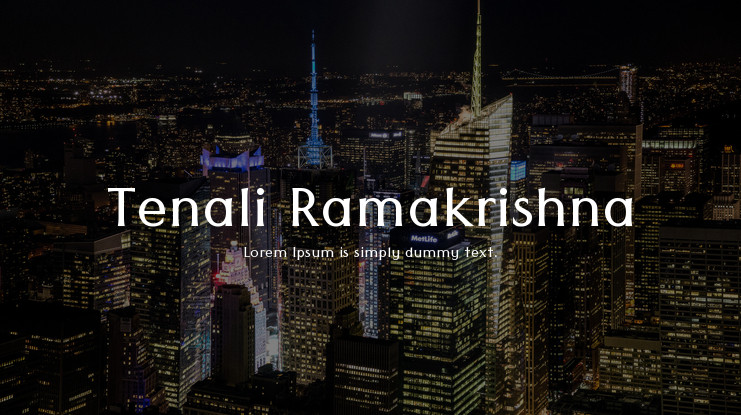 Example font Tenali Ramakrishna #1