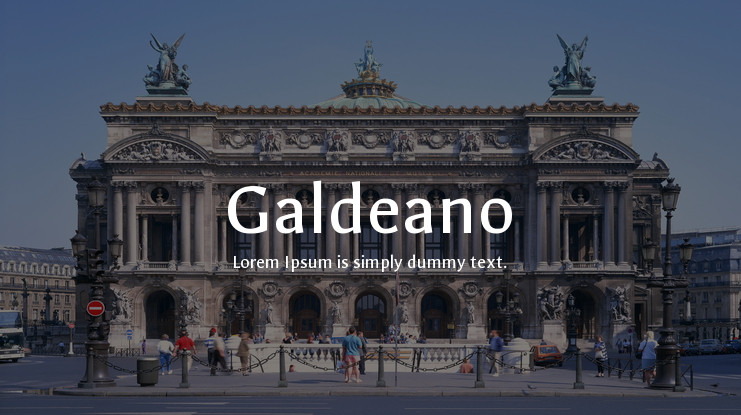 Example font Galdeano #1