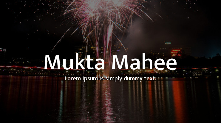 Example font Mukta Mahee #1