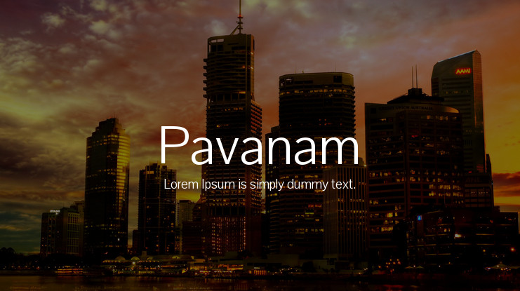 Example font Pavanam #1