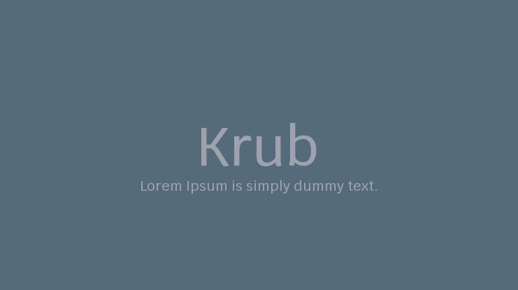 Example font Krub #1
