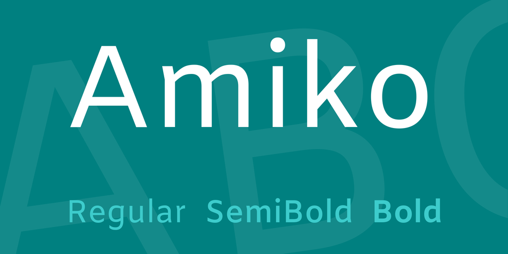 Example font Amiko #1