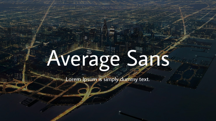 Example font Average Sans #1
