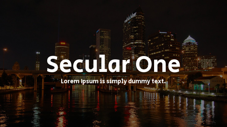Example font Secular One #1