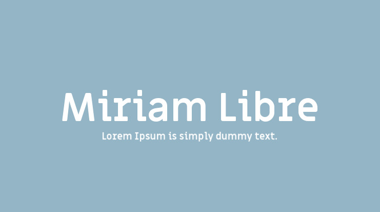 Example font Miriam Libre #1