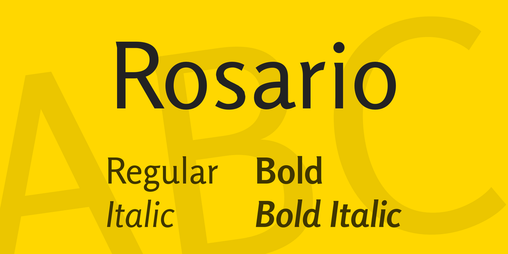 Example font Rosario #1