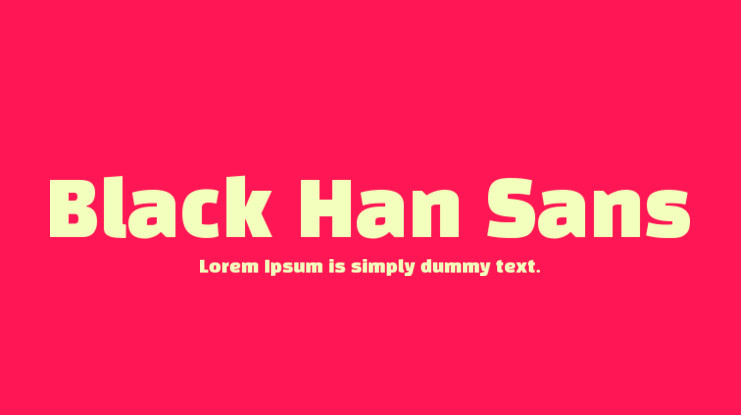 Example font Black Han Sans #1