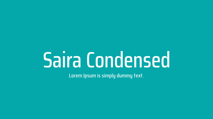 Example font Saira Condensed #1