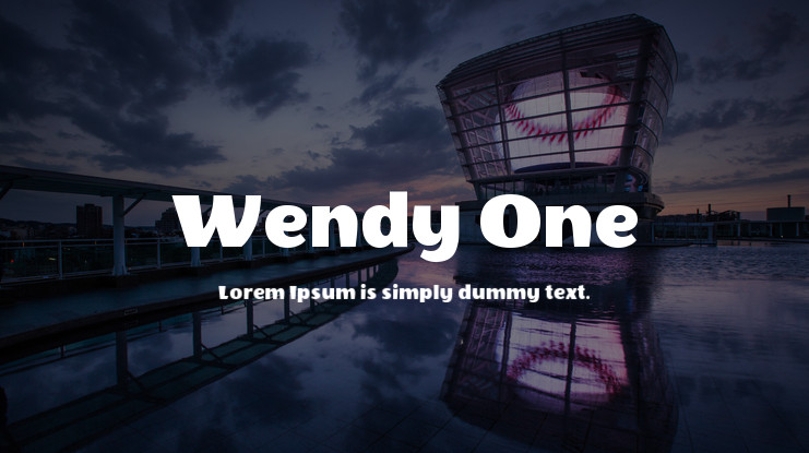Example font Wendy One #1