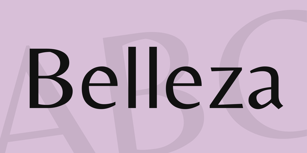 Example font Belleza #1