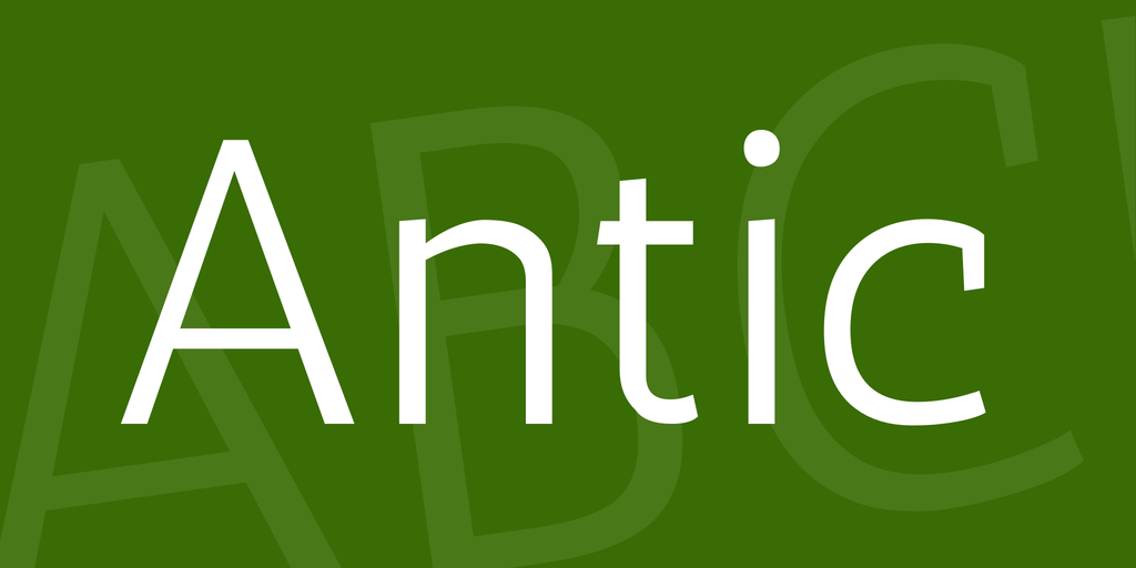 Example font Antic #1