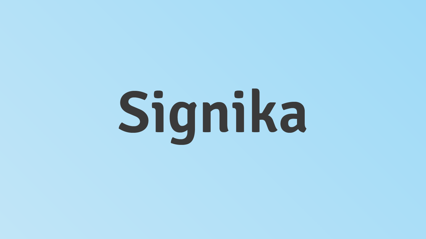 Example font Signika #1