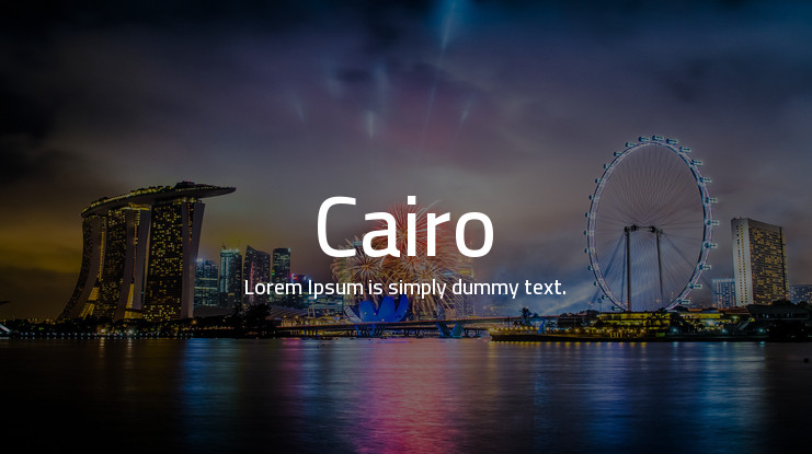 Example font Cairo #1