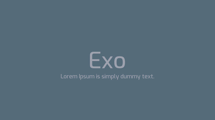 Example font Exo #1