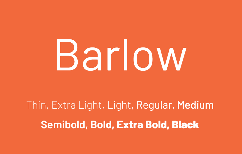 Example font Barlow #1