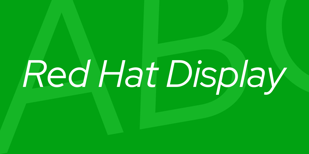 Example font Red Hat Display #1